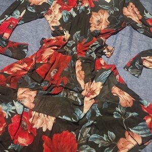 "EMBER" Floral Long Sleeve Dress "SIZE L"
